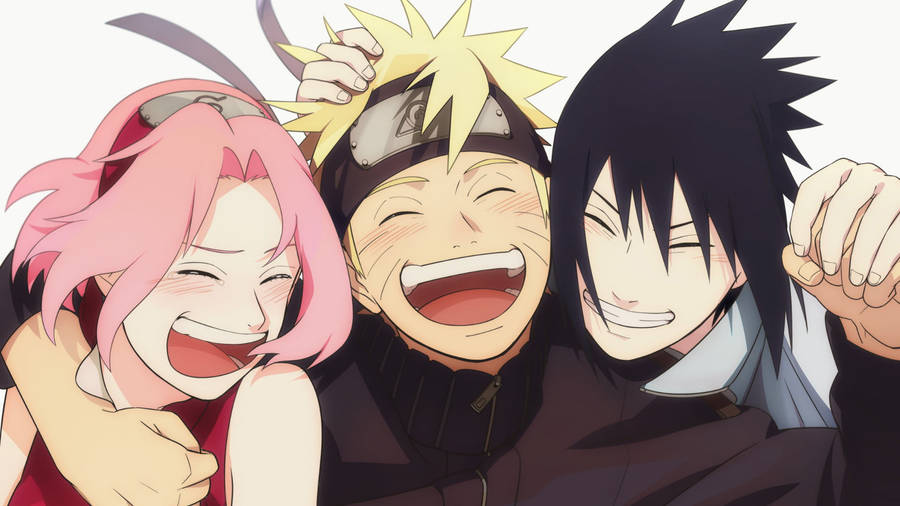 Laughing Team 7 Naruto Ipad Wallpaper