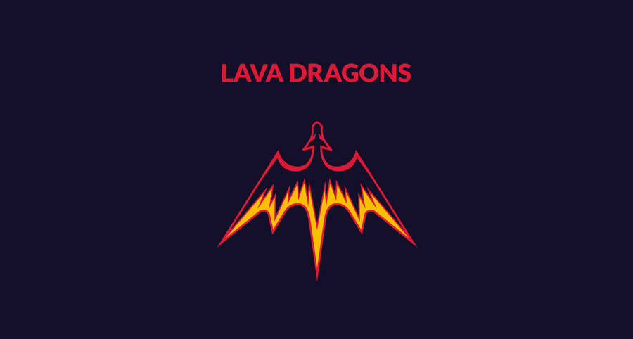 Lava Dragon Red Outline Wallpaper