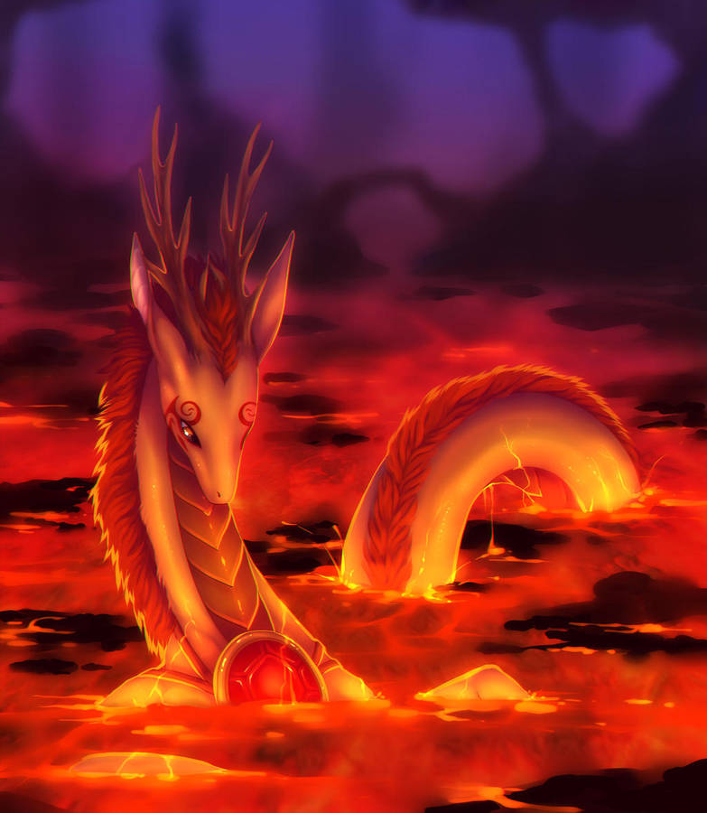 Lava Dragon Snake Wallpaper