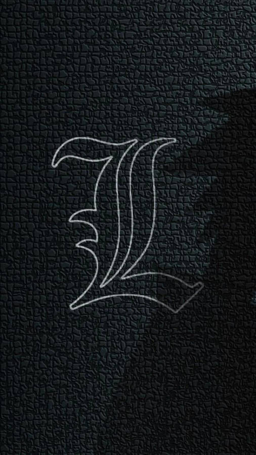 Lawliet’s Symbol On Death Note Iphone Wallpaper