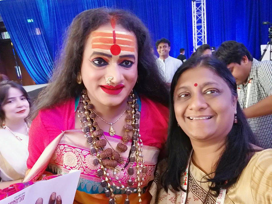 Laxmi Narayan Tripathi With Fan Wallpaper