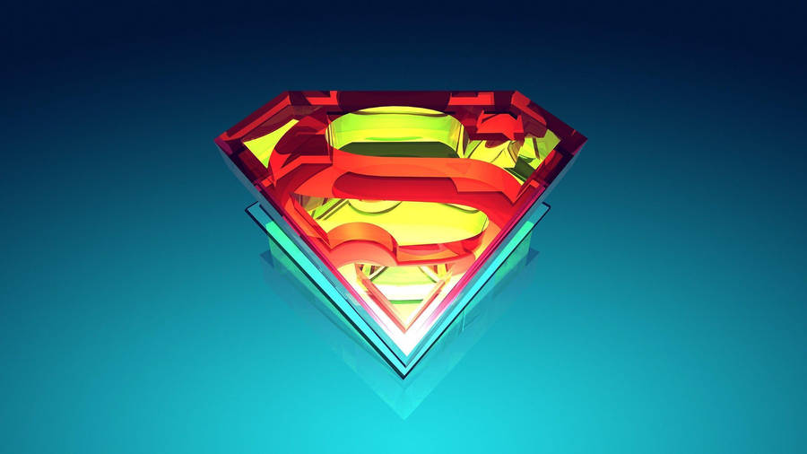 Layered 3d Superman Logo Wallpaper