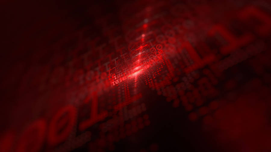 Layered Neon Red Matrix Close Up Wallpaper