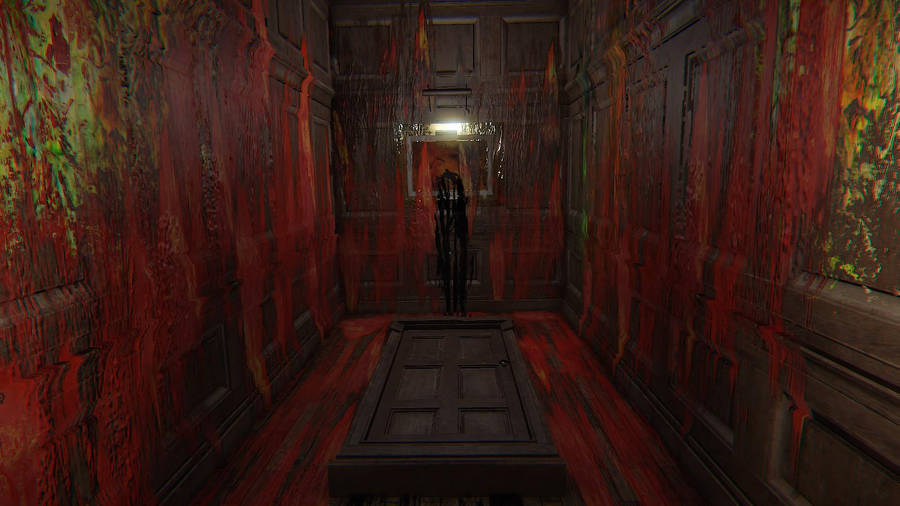 Layers Of Fear Bloody Smeared Walls Wallpaper