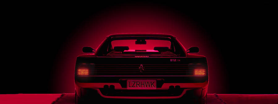 Lazerhawk Redline Retrowave Wallpaper