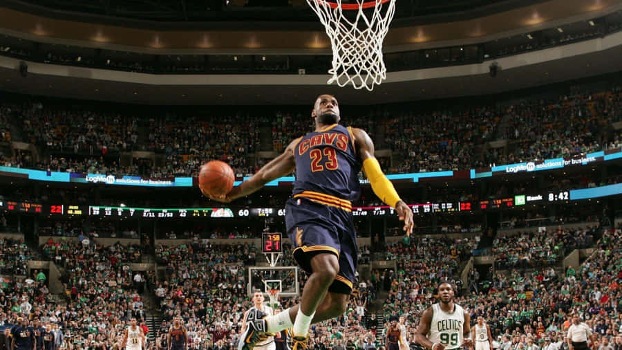 Le Bron James_ Mid Air Dunk Wallpaper