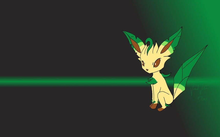 Leafeon Squat Wallpaper