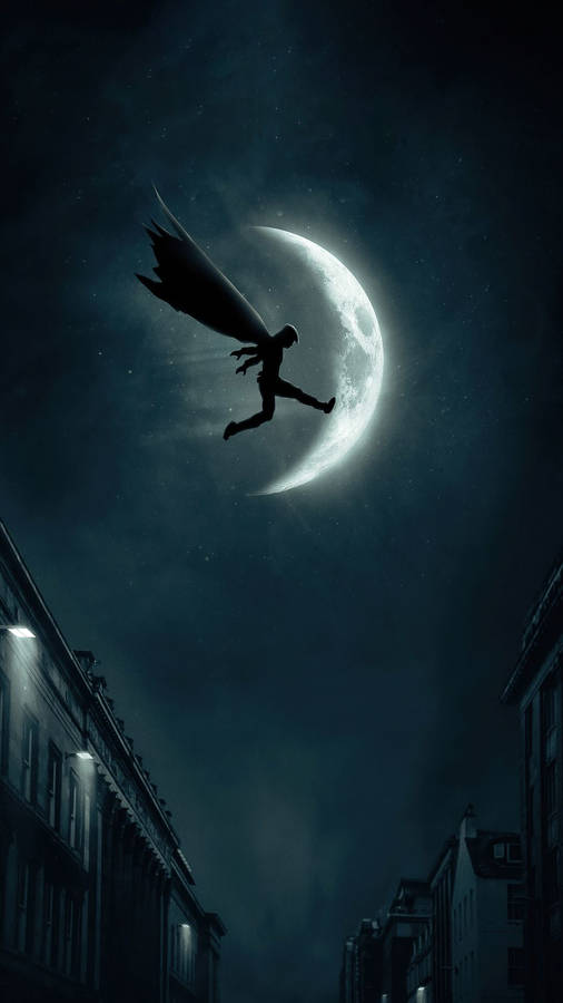 Leaping Through The Dark Moon Knight Phone Wallpaper