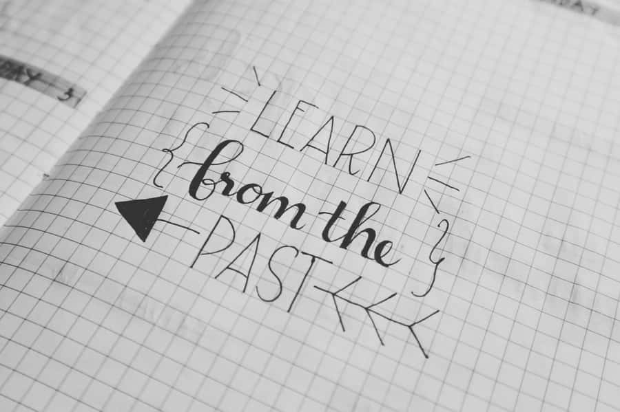 Learn From The Past Calligraphy Wallpaper