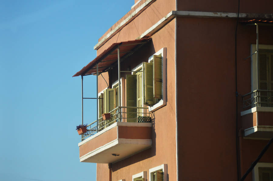 Lebanon Blue Sky Brown Building Wallpaper