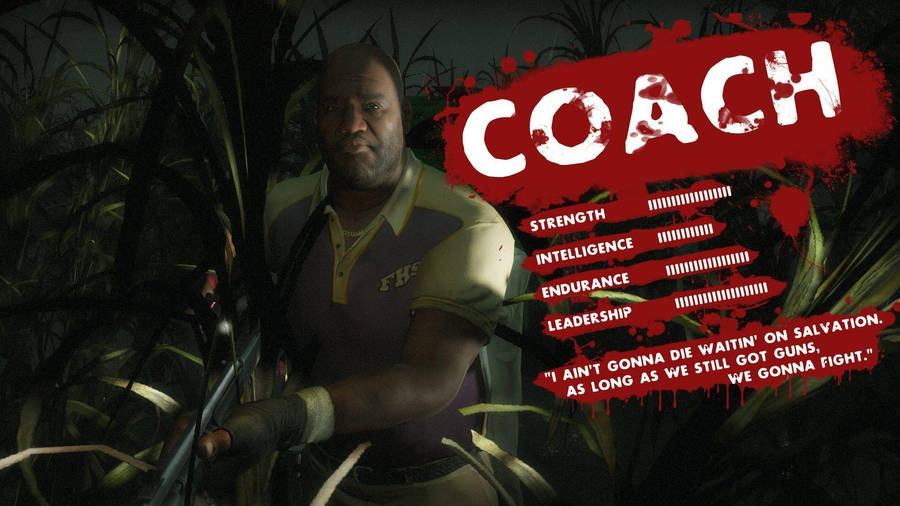 Left 4 Dead 2 Character Coach Skills Wallpaper