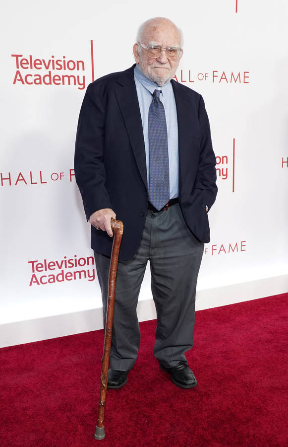 Legendary Actor Edward Asner Gracing The Red Carpet. Wallpaper