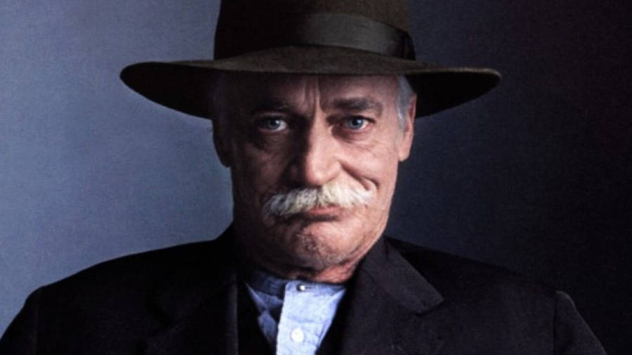 Legendary Actor Richard Farnsworth In Cowboy Hat Wallpaper