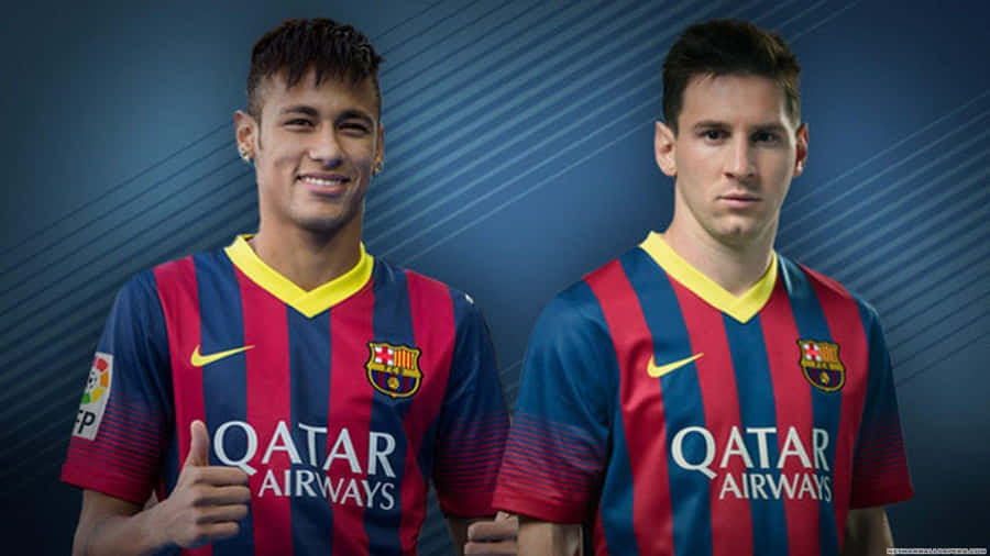 Legendary Duo- Lionel Messi And Neymar Wallpaper