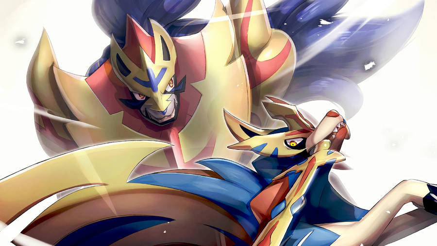 Legendary Figures, Zacian And Zamazenta. Wallpaper