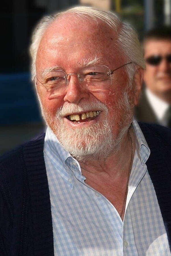 Legendary Filmmaker Richard Attenborough In Classic Black And White Wallpaper