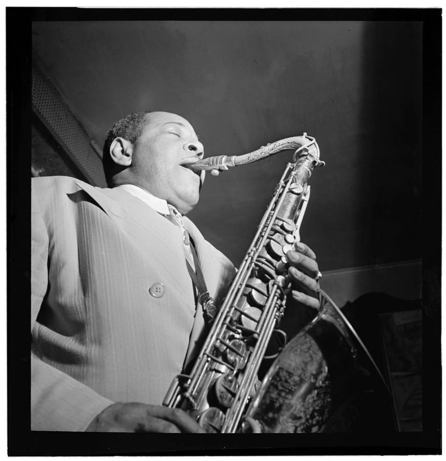 Legendary Jazz Musician Coleman Hawkins In Action Wallpaper