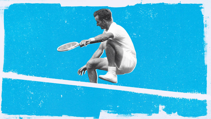 Legendary Rod Laver In Action Wallpaper