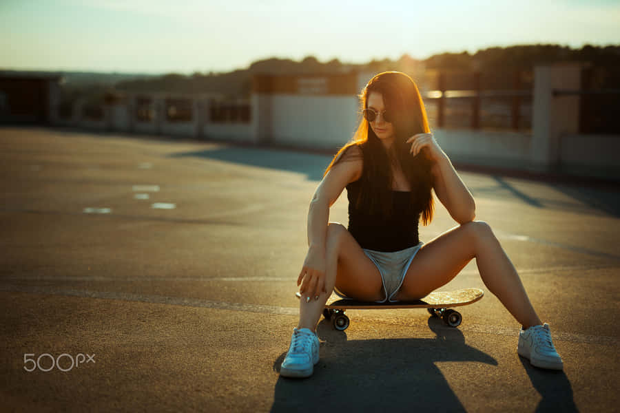 Legs Spread Of A Skater Wallpaper