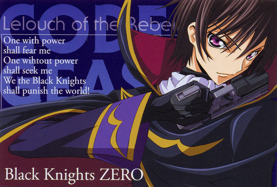 Lelouch Lamperouge Black Knights Wallpaper