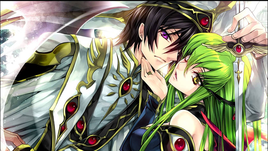 Lelouch Lamperouge Seductive Couple Wallpaper