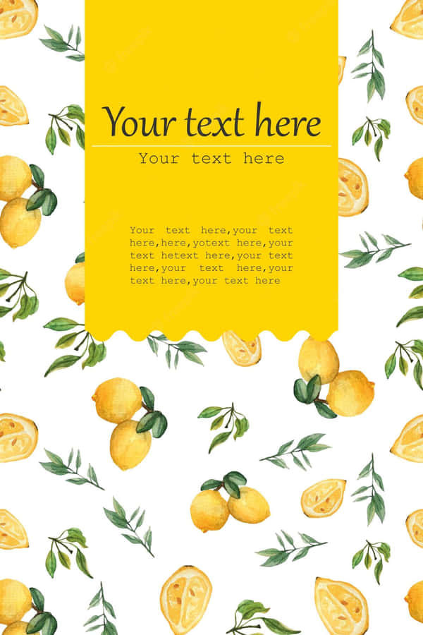 Lemon And Leaves Canvas Mobile. Iphone Wallpaper