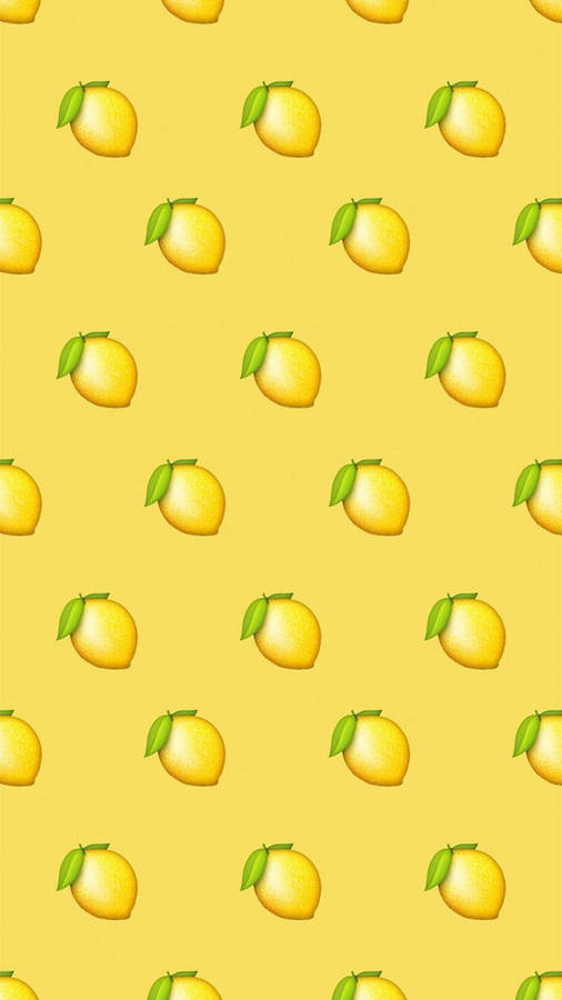 Lemon Fruit Art Phone Wallpaper