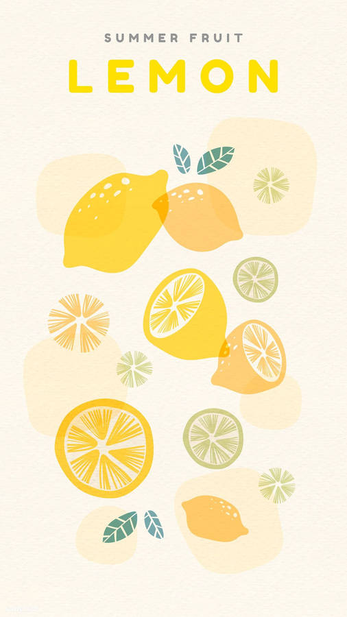 Lemon Summer Fruit Wallpaper