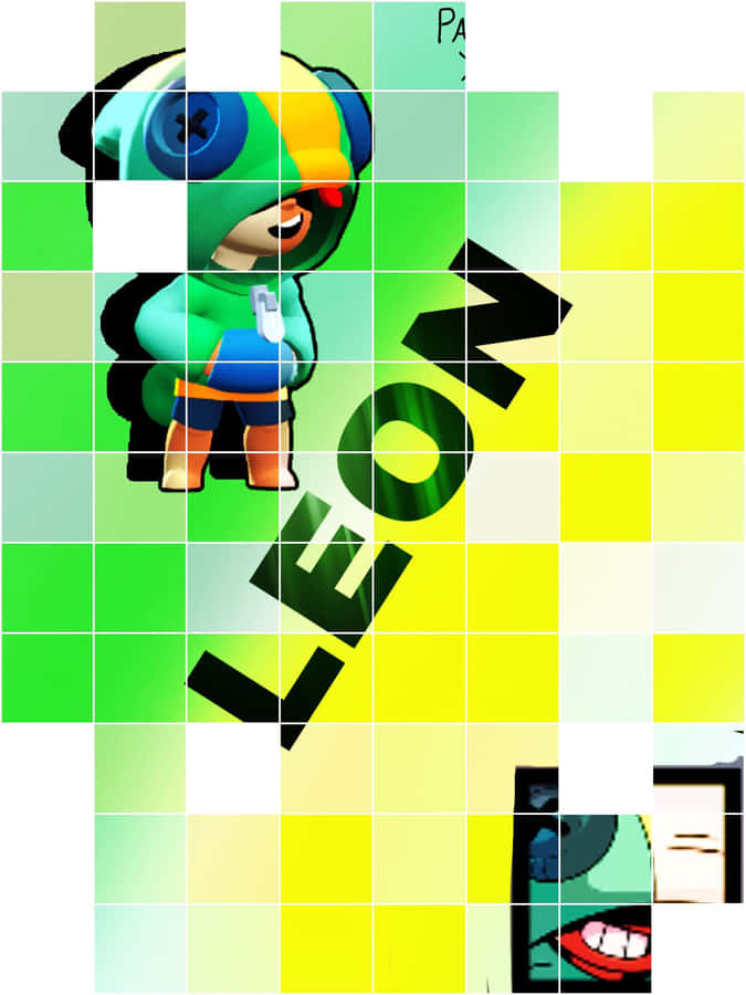 Leon Brawl Stars Cube Grids Wallpaper