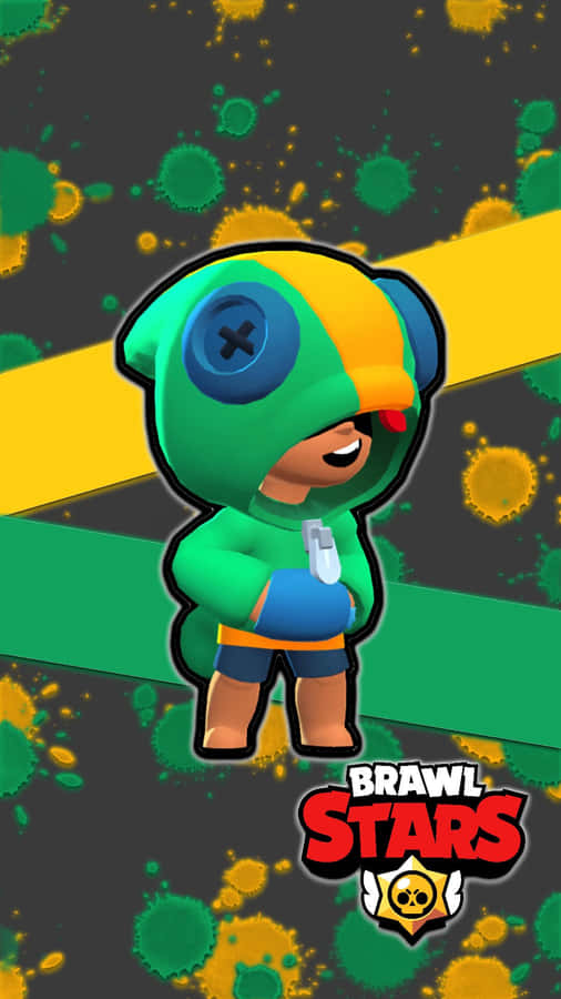 Leon Brawl Stars Paint Splash Wallpaper