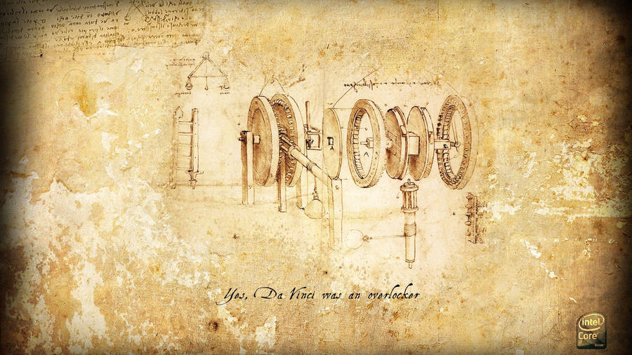 Leonardo Da Vinci Engineer Sketch Wallpaper