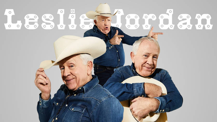 Leslie Jordan Cowboy Text Clothes Wallpaper