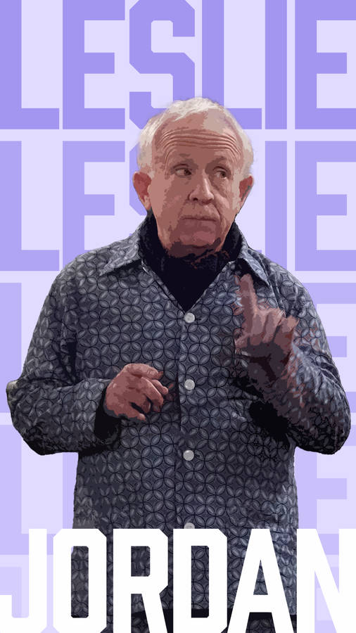 Leslie Jordan Violet Background Name Wallpaper