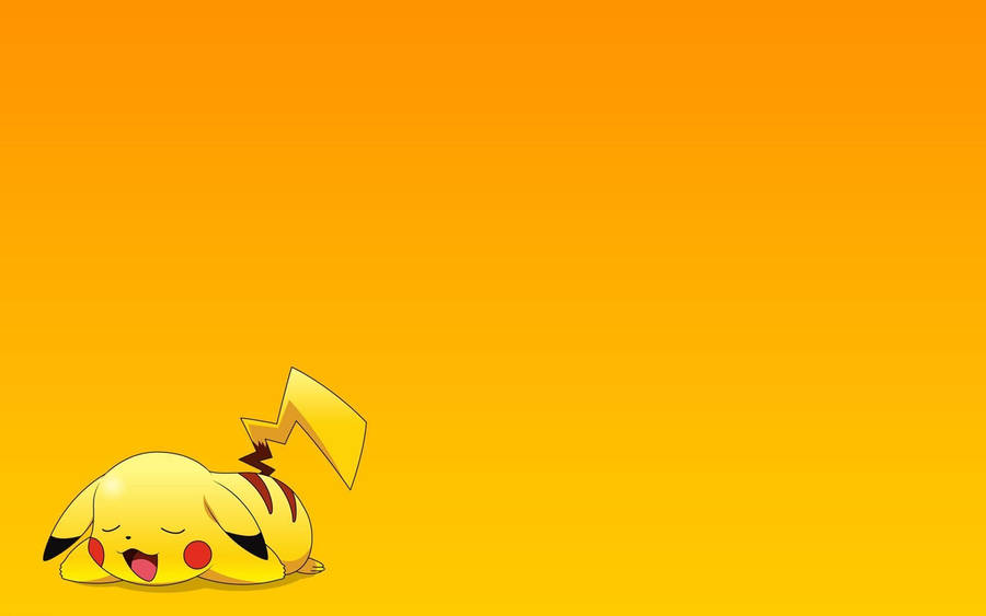 Lethargic Pikachu Yawning In A Chilled Out Mood Wallpaper