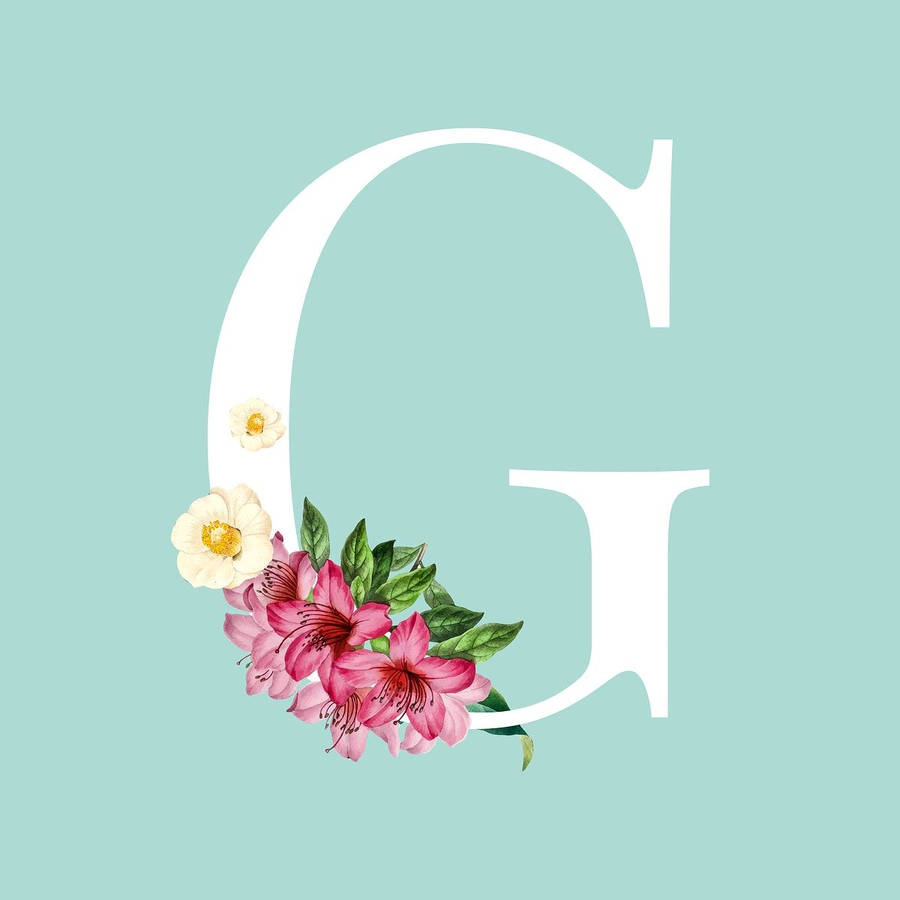 Letter G In Mint Background Wallpaper