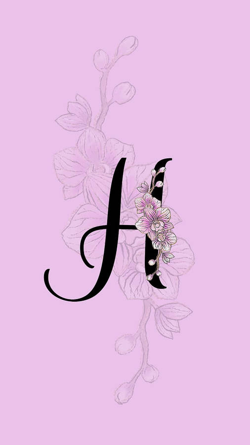 Letter H Fancy Orchids Wallpaper