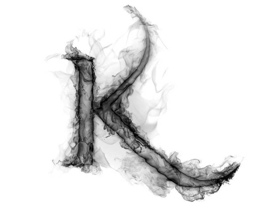 Letter K Black Smoke Wallpaper