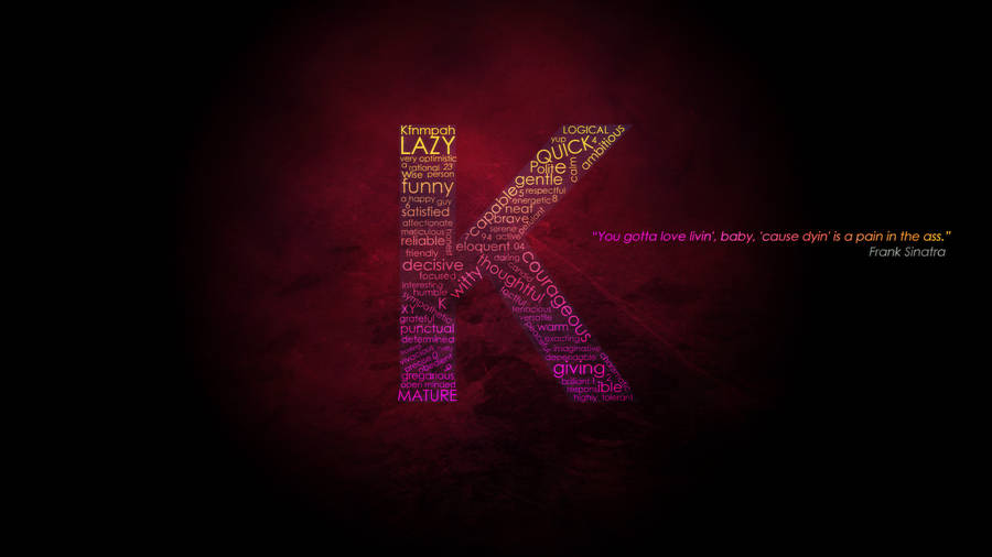 Letter K Typography Art Wallpaper