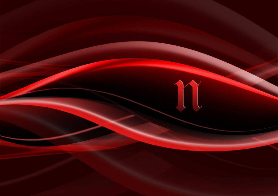 Letter N In Red Color Wallpaper