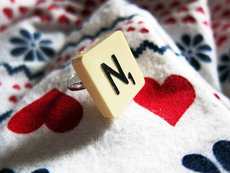 Letter N Scrabble Tile Photograph Wallpaper