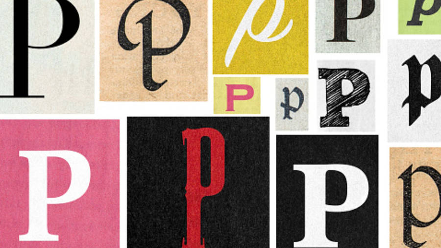 Letter P Collage Art Wallpaper