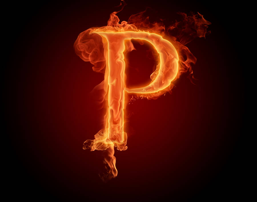 Letter P Flame Wallpaper