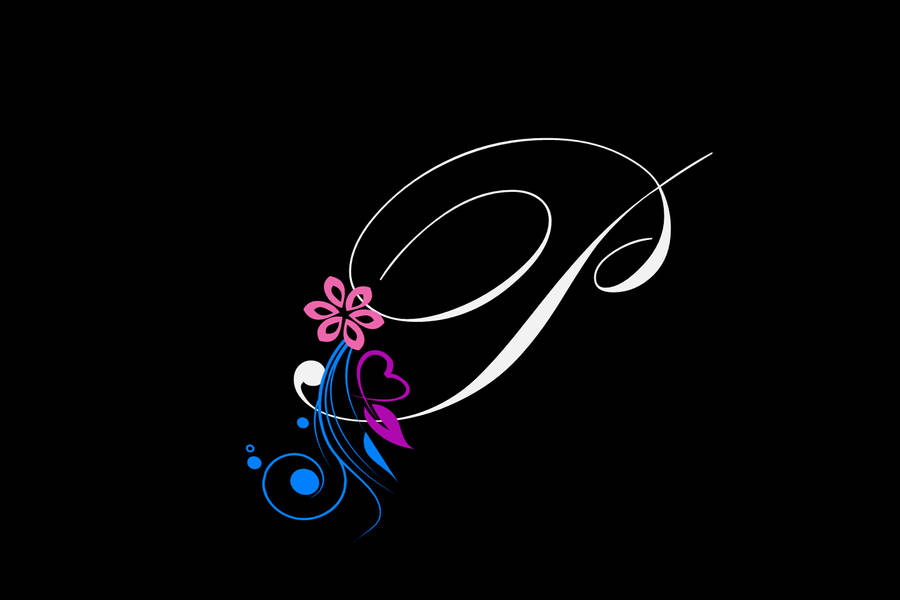 Letter P Flower Wallpaper