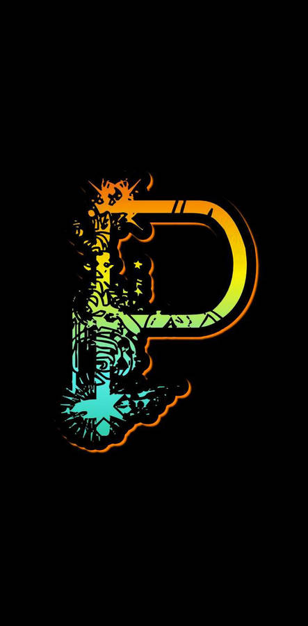 Letter P Neon Wallpaper