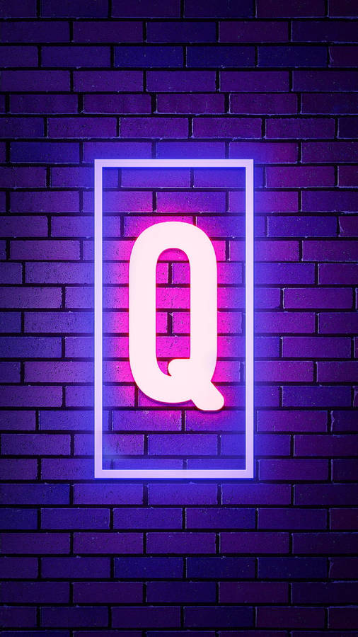 Letter Q In Purple Bricks Wallpaper