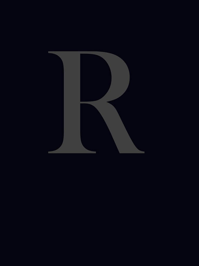 Letter R In Gray Wallpaper