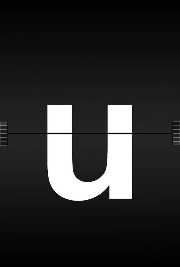 Letter U Black Logo Wallpaper