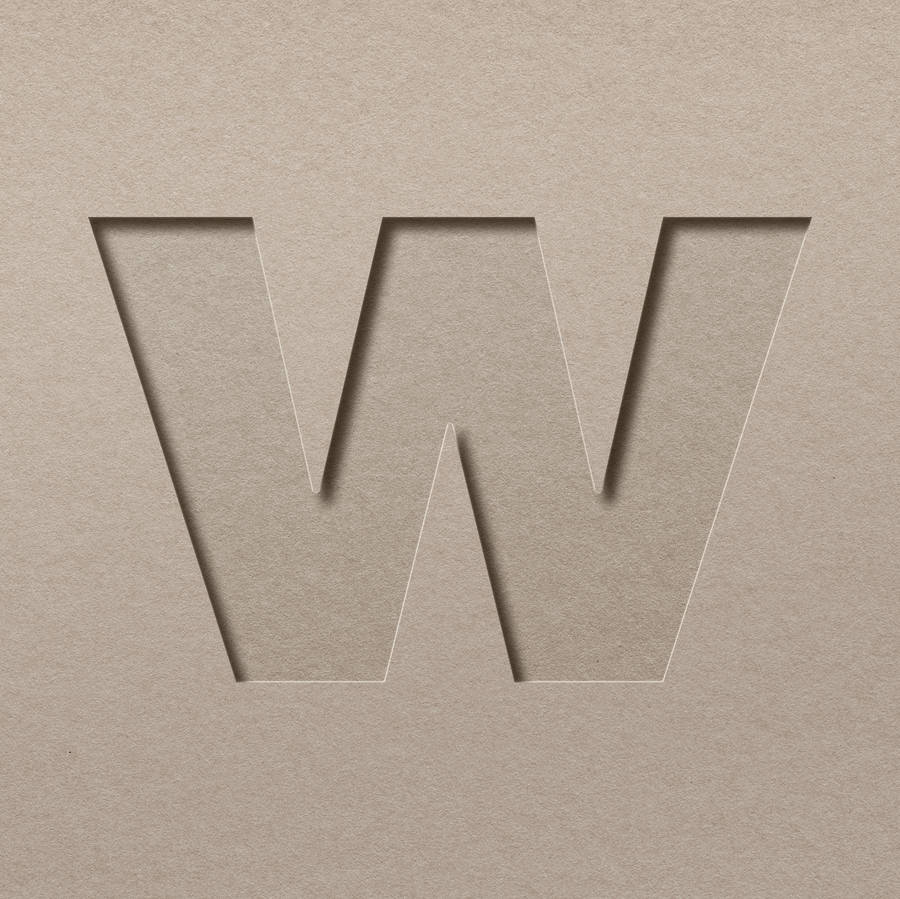 Letter W Cardboard Cutout Wallpaper