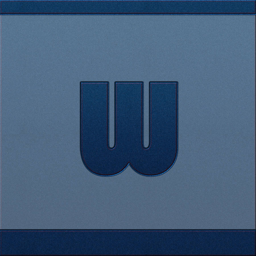 Letter W In Denim Wallpaper