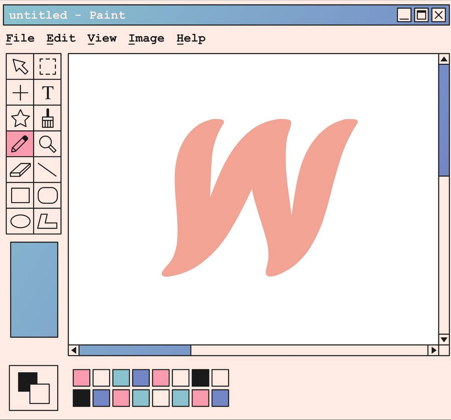 Letter W On Microsoft Paint Wallpaper